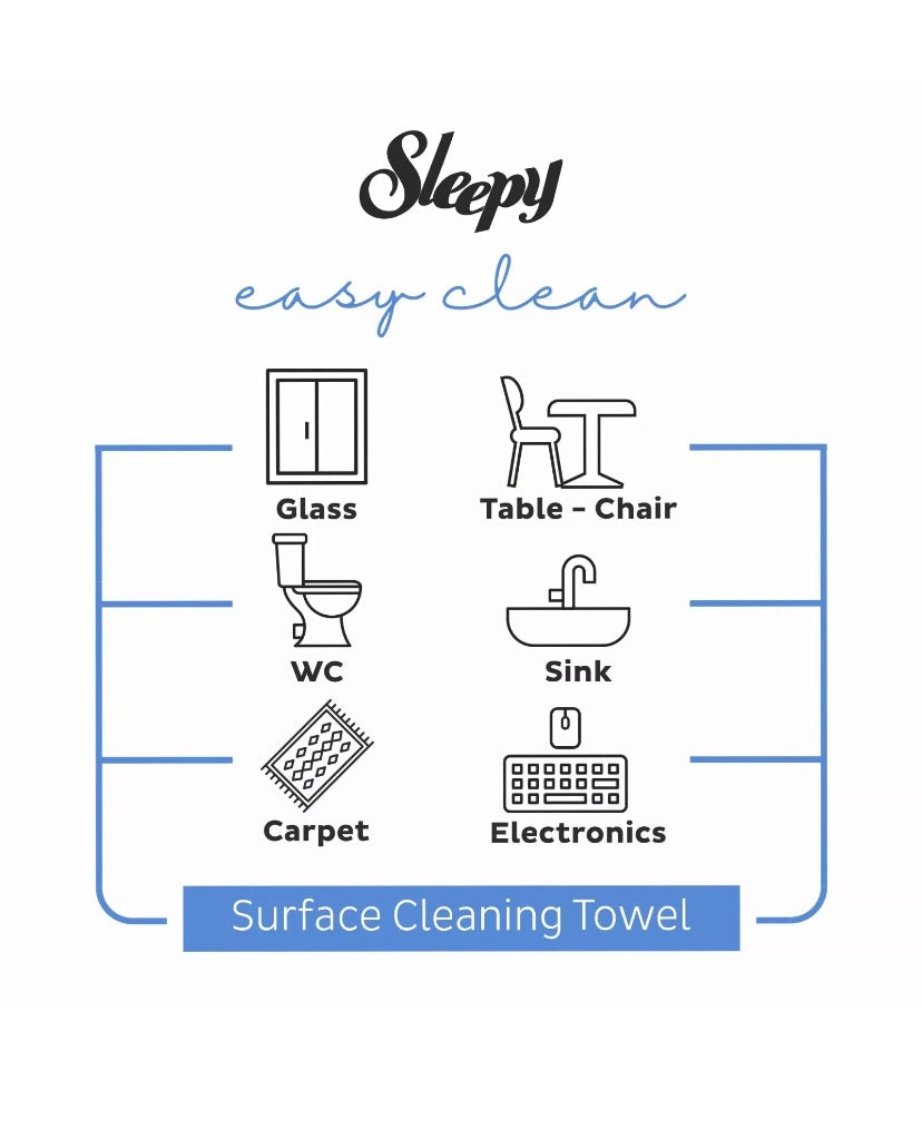 Sleepy Easy Clean Surface Cleaning Towels Bleach ×6 Packs