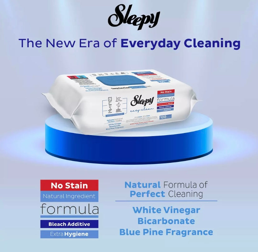 Sleepy Easy Clean Surface Cleaning Towels Bleach ×6 Packs