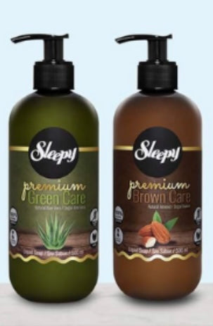 Sleepy Premium Green and Brown Care Liquid Soap 6+6  12Pcs