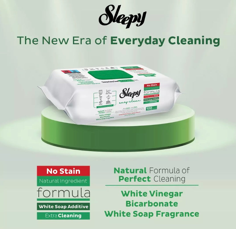 Sleepy Easy Clean Surface  Cleaning Towel White Soap