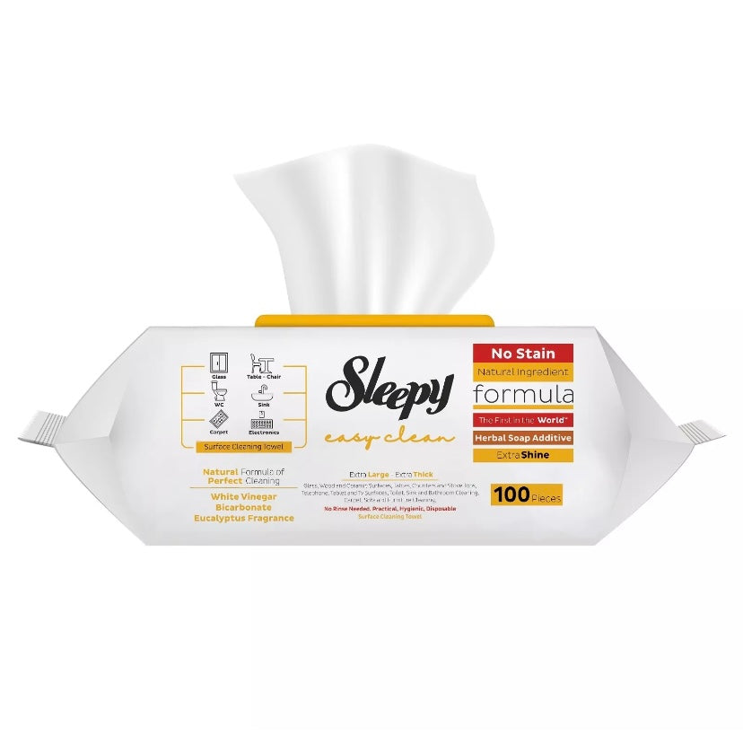 Sleepy Easy Clean Surface Cleaning Towel ×3 packs ( White soap ,Soft Soap, Bleach)