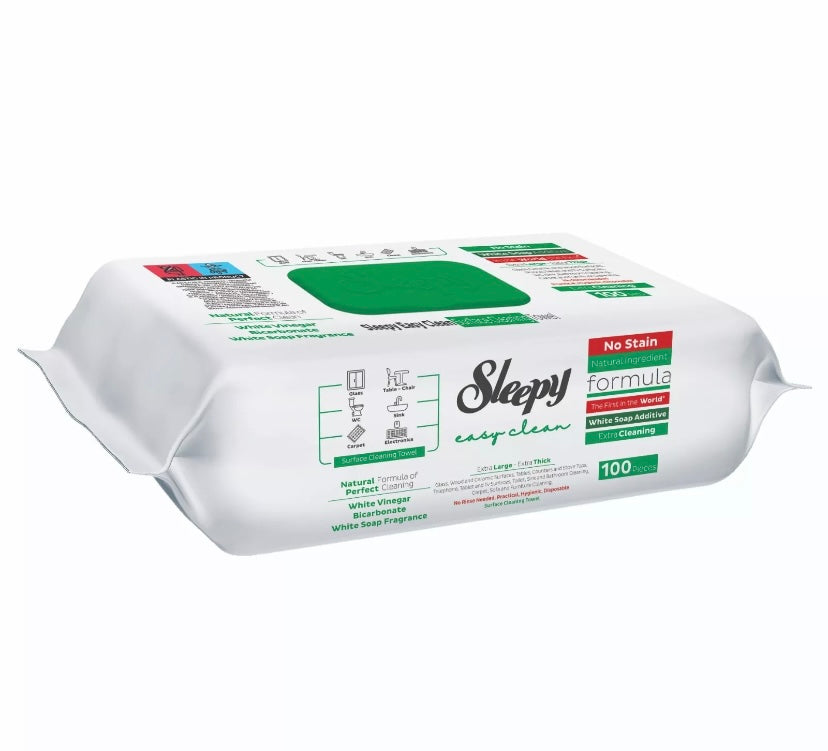 Sleepy Easy Clean Surface  Cleaning Towel White Soap