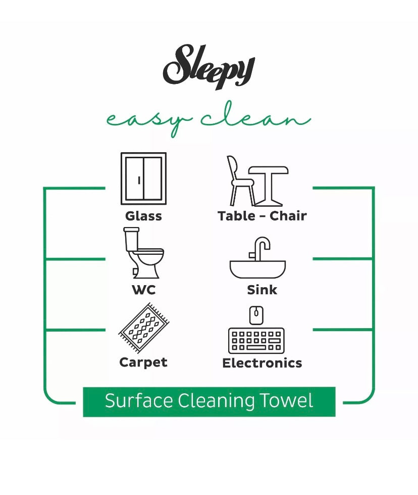 Sleepy Easy Clean Surface  Cleaning Towel White Soap