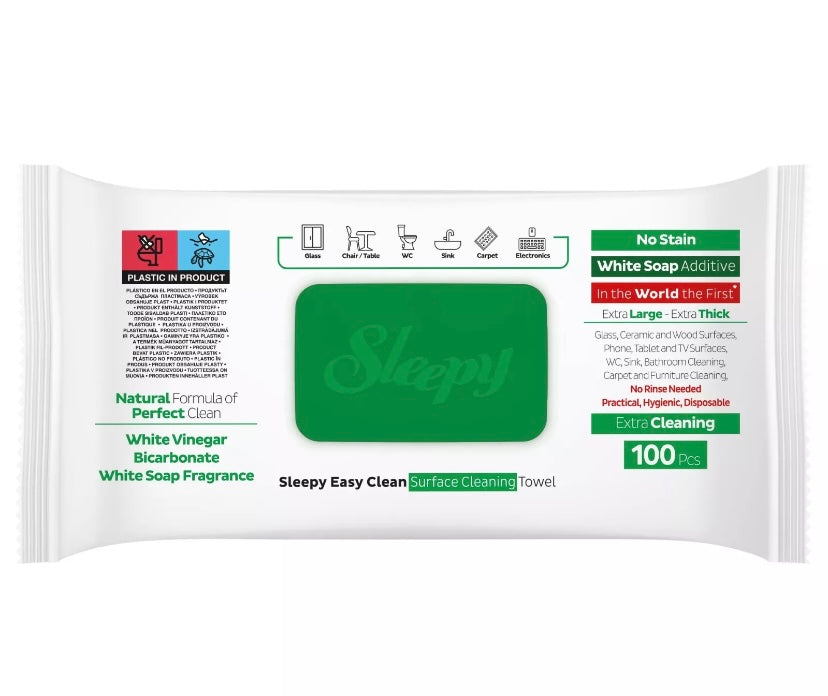 Sleepy Easy Clean Surface  Cleaning Towel White Soap