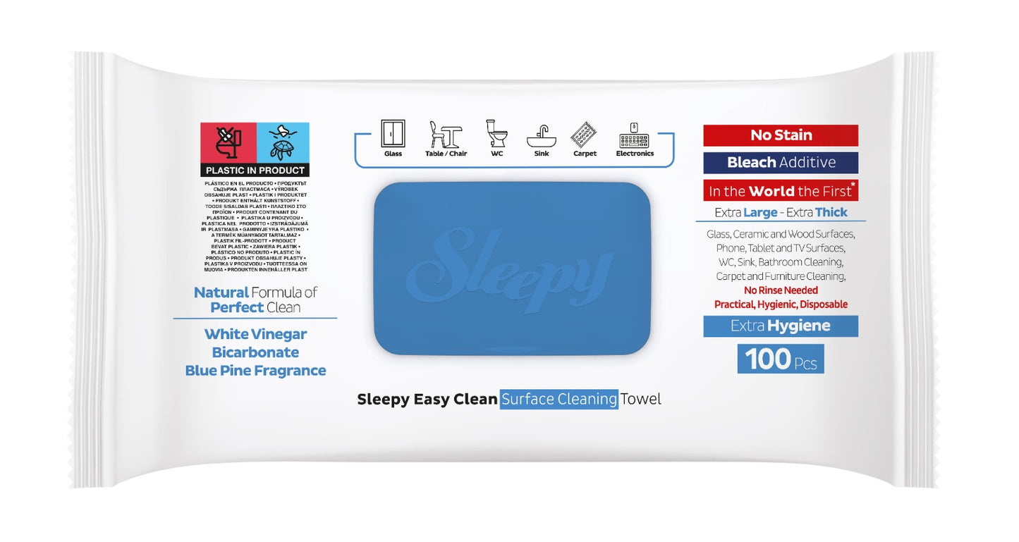 Sleepy Easy Clean Surface Cleaning Towels Bleach ×6 Packs