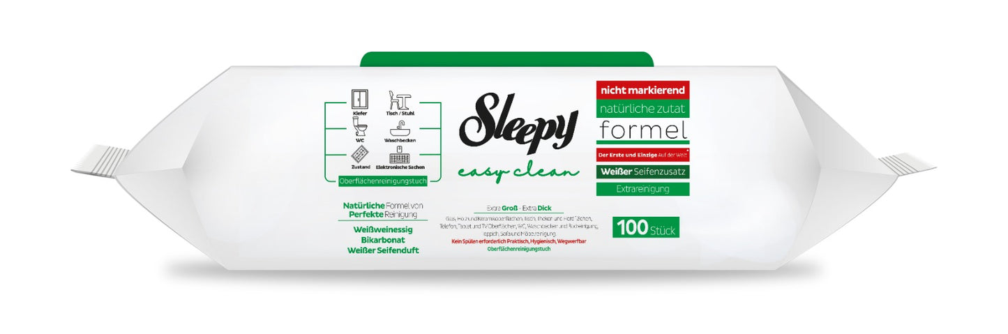 Sleepy Easy Clean Surface Cleaning Towel White Soap ×6 Packs